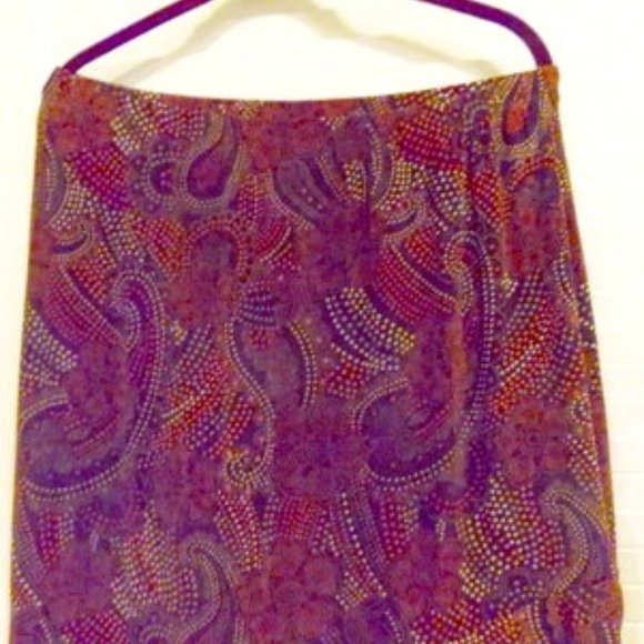 Paisley Print Maxi Skirt - Multicolor - Picture 7 of 7